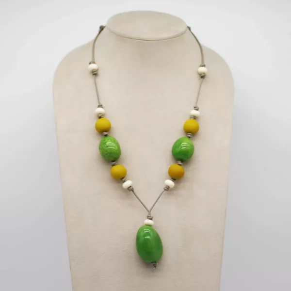 COLLANA "SOFIA" VERDE E GIALLO </br> NZG 217933