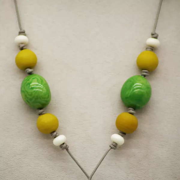 COLLANA "SOFIA" VERDE E GIALLO </br> NZG 217933 - immagine 4